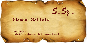 Studer Szilvia névjegykártya