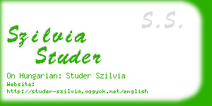 szilvia studer business card